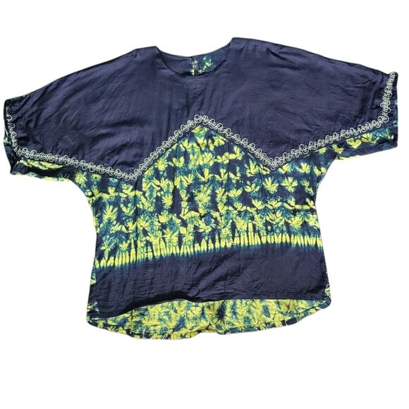 COLORFUL Tie Dye Kaftan Tunic Top - BOHO - FESTIVAL - Picture 1 of 10